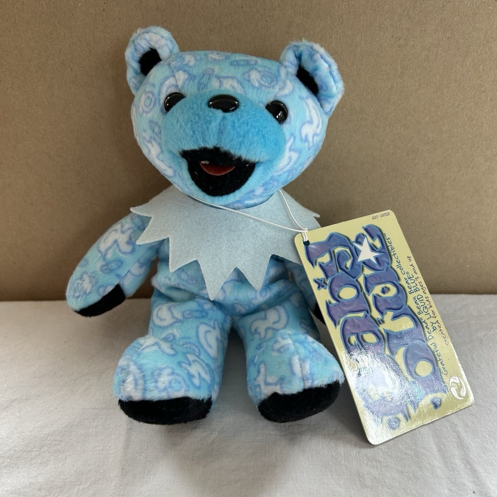 2001 Baby Blue 7" Grateful Dead Bean Bear‎ With Tag Series Liquid Blue 1/7/66